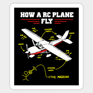 RC Plane Remote Controlled Model Funny Diagram Sticker